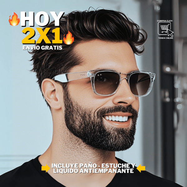 2x1 Gafas Unisex Clear Wayfarer + 50% OFF | Estuche, Paño y Antiempañante GRATIS🔥