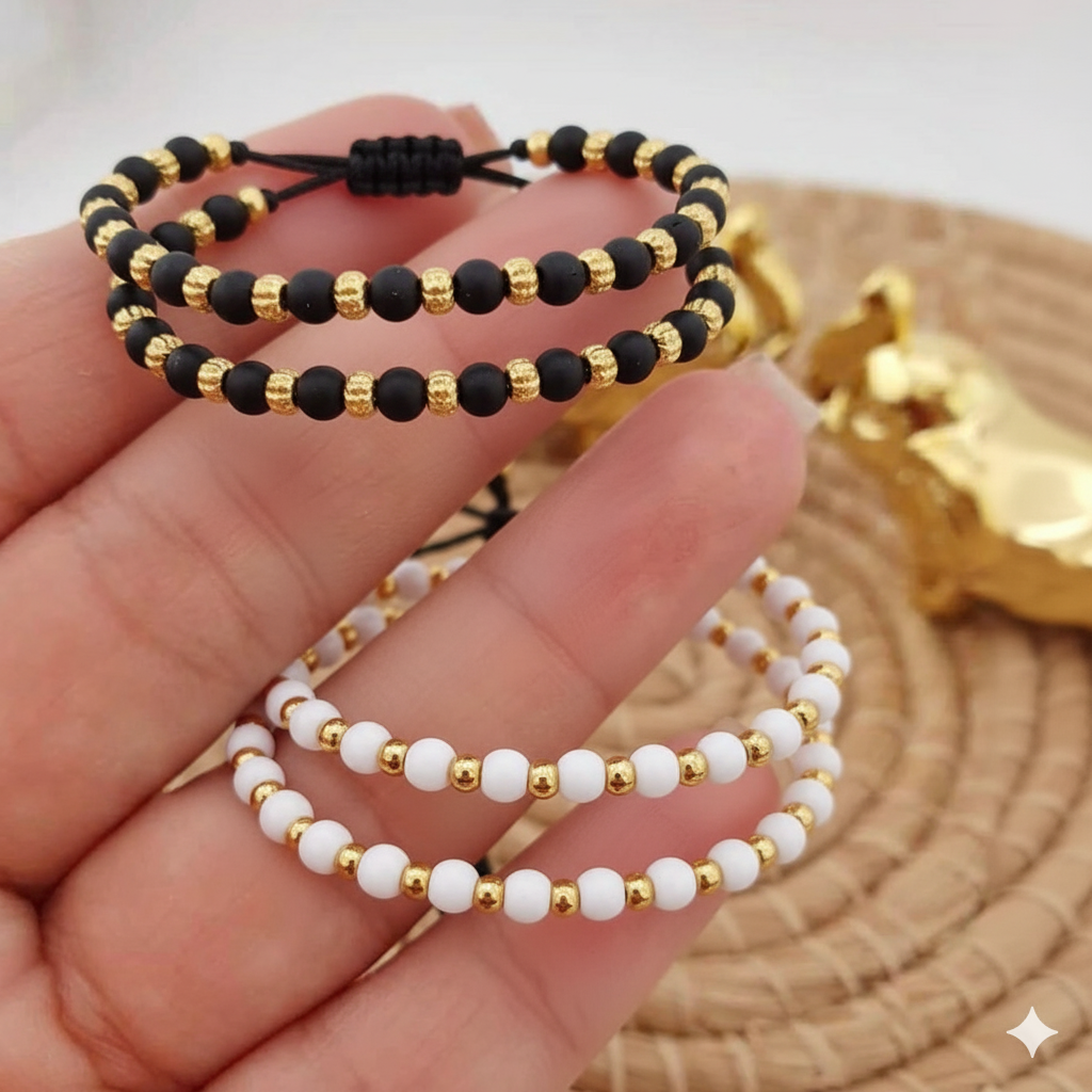 Pulsera 2X1 en Oro Laminado 18K, Tejida. Un Regalo para Toda la Vida 50%OFF🚨