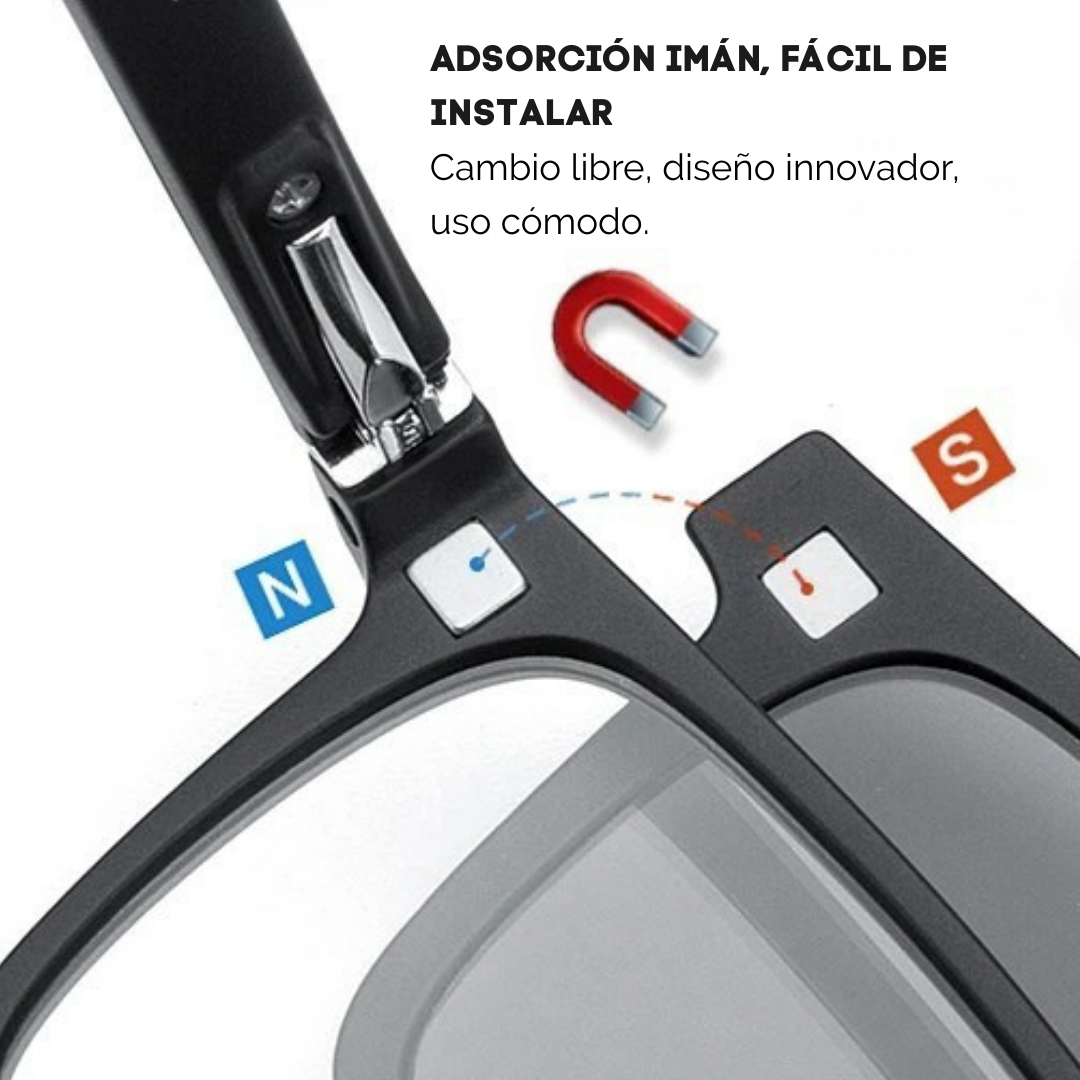 Gafas Unisex VisionFlex 6 en 1 - 6 lentes magnéticos intercambiables por el precio de 1 todo con 50%OFF