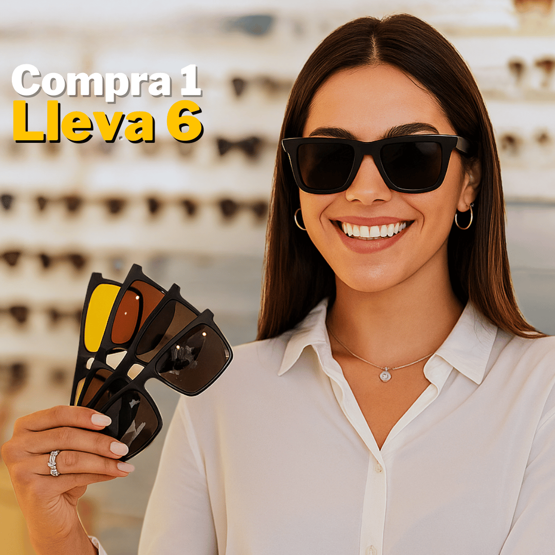 Gafas Unisex VisionFlex 6 en 1 - 6 lentes magnéticos intercambiables por el precio de 1 todo con 50%OFF