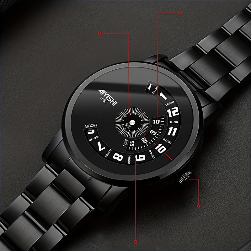 Reloj Aiyishi 360° Metalico Negro 50%OFF + Envío Gratis🔥