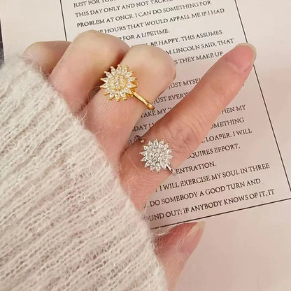 Anillo Giratorio Luz de Sol con baño de Oro 24K ¡30% OFF + Estuche de Lujo y Envío GRATIS!