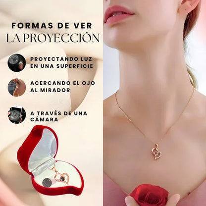 Collar para Mamá Te Amo en 100 Idiomas con Baño de oro 24K +Caja de Lujo + Envío GRATIS