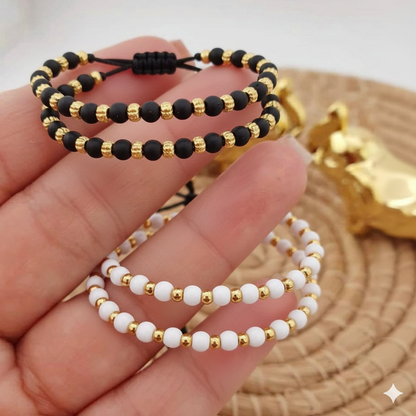 Pulsera 2X1 en Oro Laminado 18K, Tejida. Un Regalo para Toda la Vida 50%OFF🚨