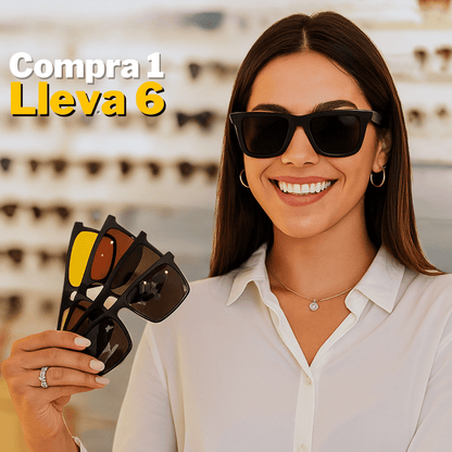 Gafas Unisex VisionFlex 6 en 1 - 6 lentes magnéticos intercambiables por el precio de 1 todo con 50%OFF