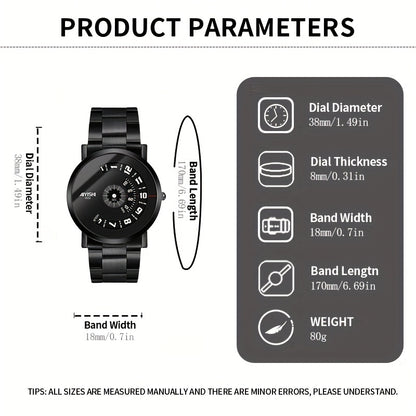 Reloj Aiyishi 360° Metalico Negro 50%OFF + Envío Gratis🔥